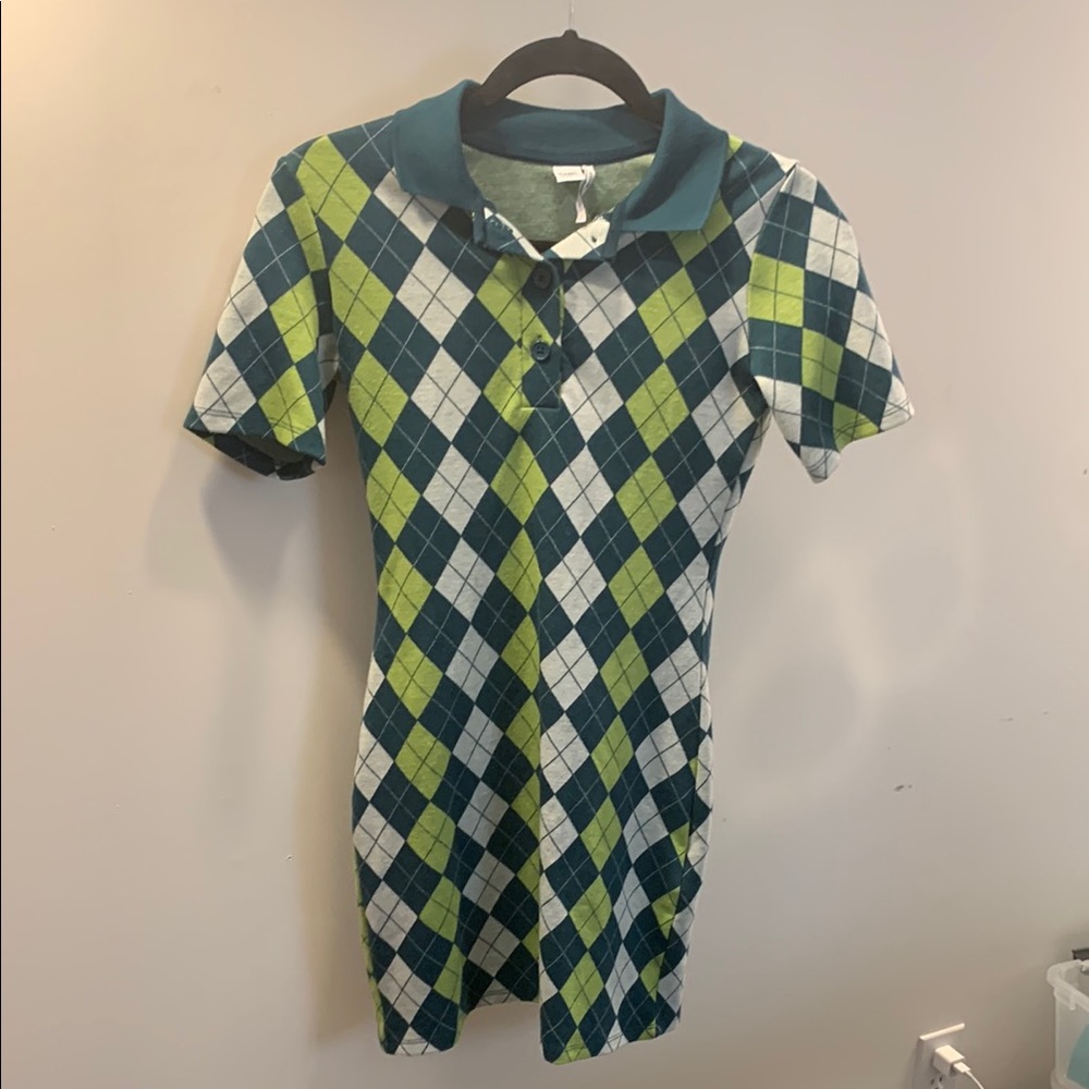 Twik Argyle Polo Dress